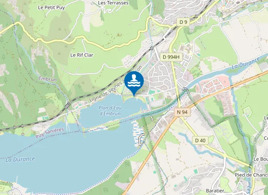 Map of PLAN D'EAU PLAGE (NORD)