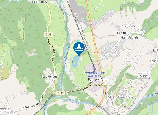 Map of PLAN D'EAU DES ISCLES - COTE ROUTE NATIONALE