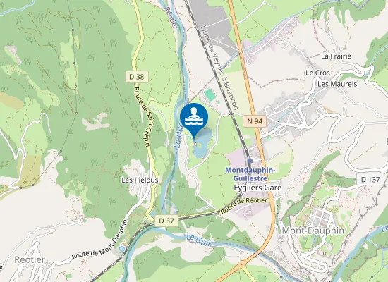 Map of PLAGE PLAN D'EAU DES ISCLES - COTE DURANCE