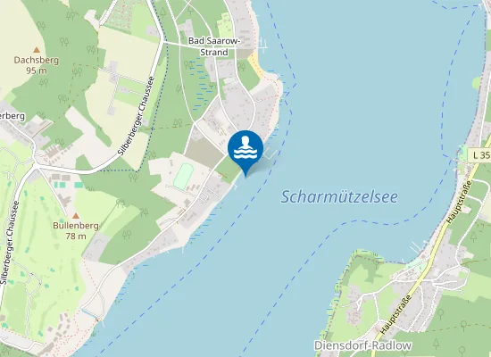Map of SCHARMUETZELSEE BAD SAAROW PIESKOW