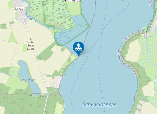 Map of SCHWIELOCHSEE CP TREBATSCH SAWAL