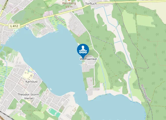 Map of STORKOWER SEE STORKOW WOLFSWINKEL