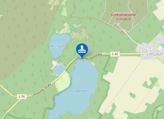 Map of TIEFER SEE GRUBENSEE LIMSDORF