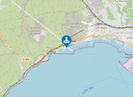 Map of LA LAVE (SITE DE CORBIERES)