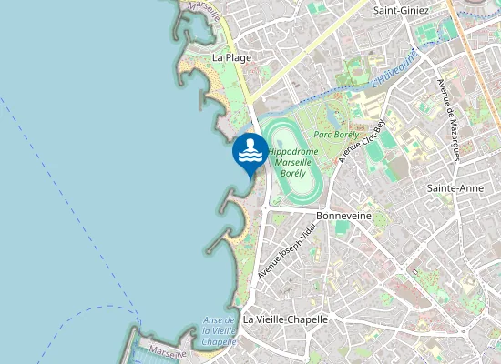 Map of BORELY (CHAMP DE COURSES)