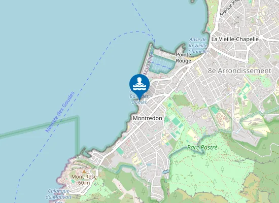 Map of BAINS DES DAMES