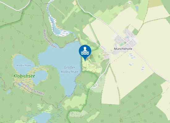 Map of GROSSER KLOBICHSEE MUENCHEHOFE