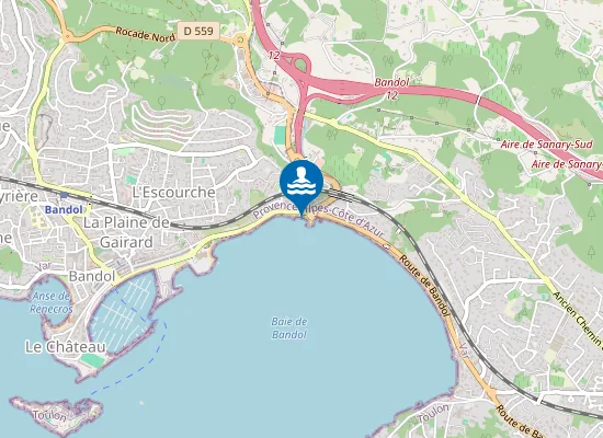 Map of PLAGE DU GRAND VALLAT