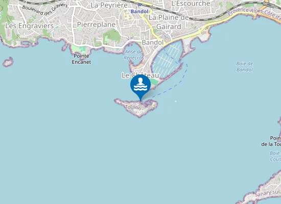 Map of ILE DE BENDOR-PLAGE