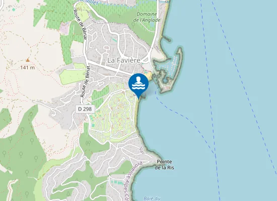 Map of PLAGE LA FAVIERE