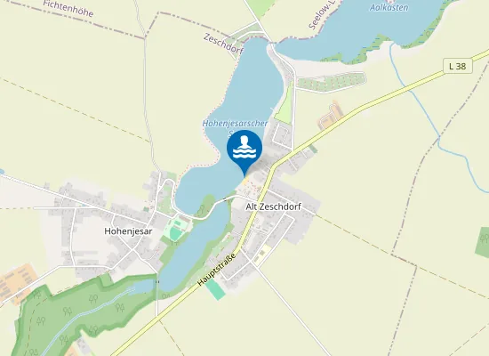 Map of HOHENJESARSCHER SEE ALT ZESCHDORF
