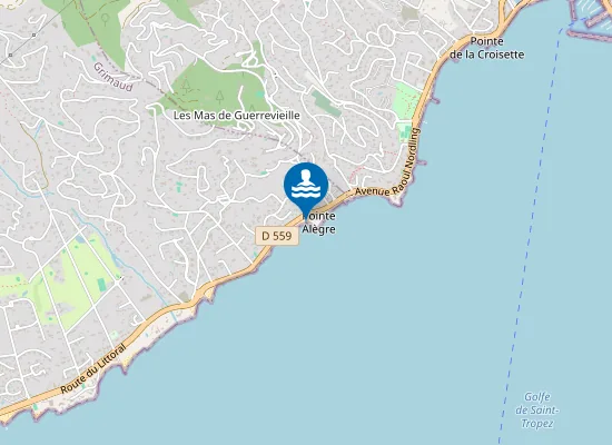 Map of PLAGE DES CIGALES