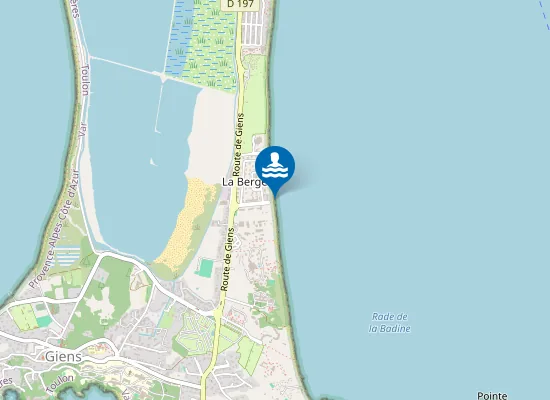 Map of PLAGE LA BERGERIE