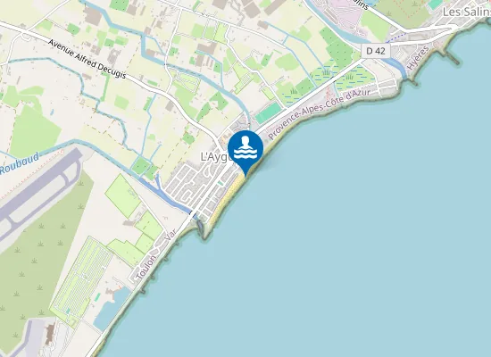 Map of PLAGE CEINTURON EST-L'AYGUADE