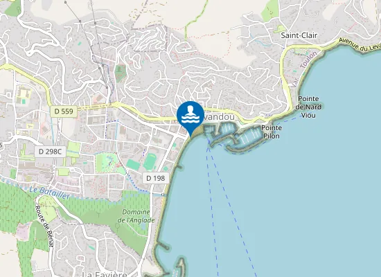 Map of PLAGE LAVANDOU VILLE