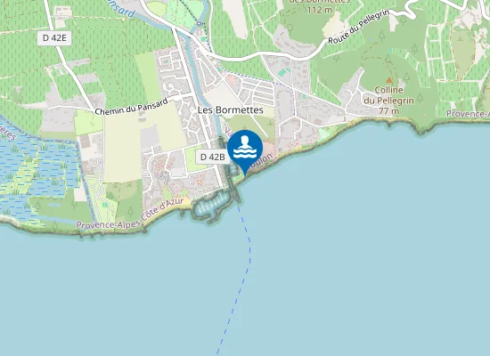 Map of PLAGE TAMARIS