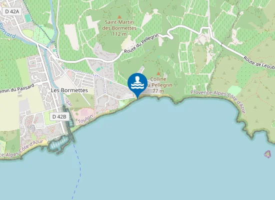 Map of PLAGE L'ARGENTIERE