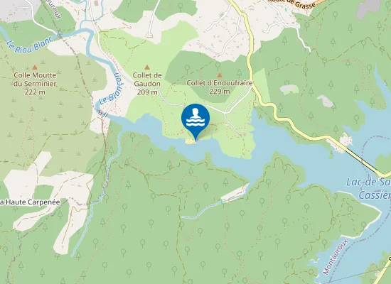 Map of PLAGE LE ROCHER DE L'AMERICAIN