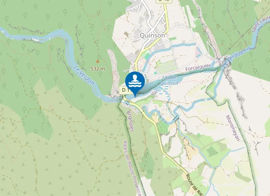 Map of PLAGE DE MONTMEYAN