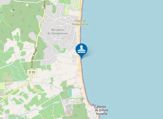 Map of PLAGE PAMPELONNE GROS VALLAT