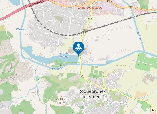 Map of PLAGE LAC D'ARENA (SABLIERES)