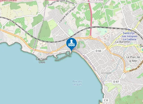 Map of PLAGE LES LECQUES VIEUX PORT