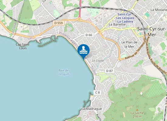 Map of PLAGE LES LECQUES SAINT COME OUEST