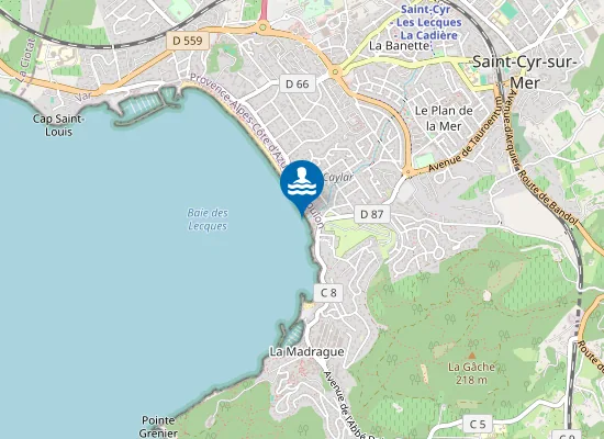 Map of PLAGE LES LECQUES ST-COME EST