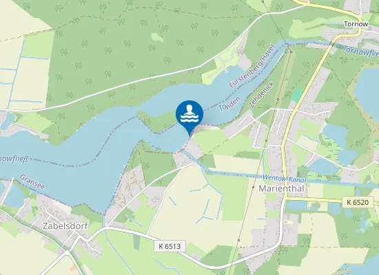 Map of GROSSER WENTOWSEE ZEHDENICK OT MARIENTHAL AM SPORTPLATZ