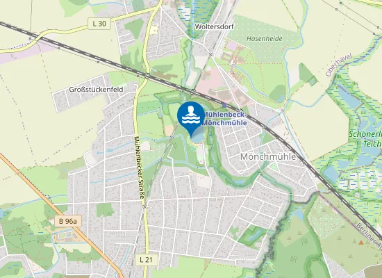 Map of KIESSEE MUEHLENBECKER LAND OT SCHILDOW