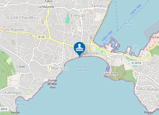 Map of LES SABLETTES CHEMIN DU REY