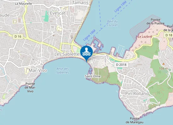 Map of PLAGE DES SABLETTES EST