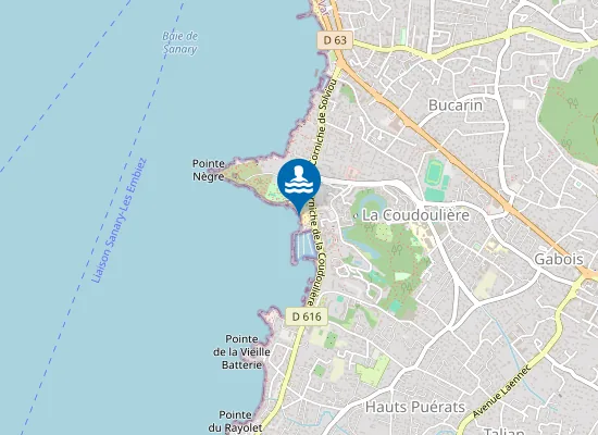 Map of LES ROCHES BRUNES