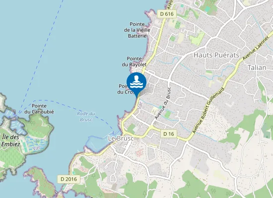 Map of PLAGE DU CROS