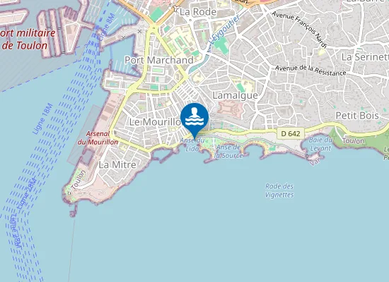 Map of PLAGE DU LIDO