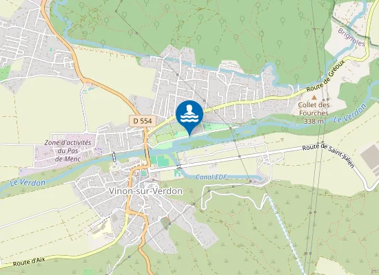 Map of BAIGNADE DE VINON SUR VERDON