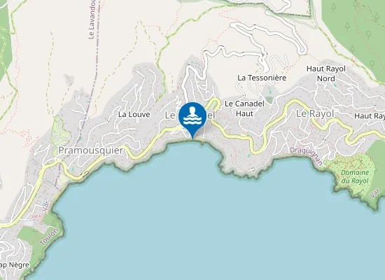 Map of PLAGE CANADEL EST