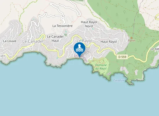 Map of PLAGE RAYOL EST