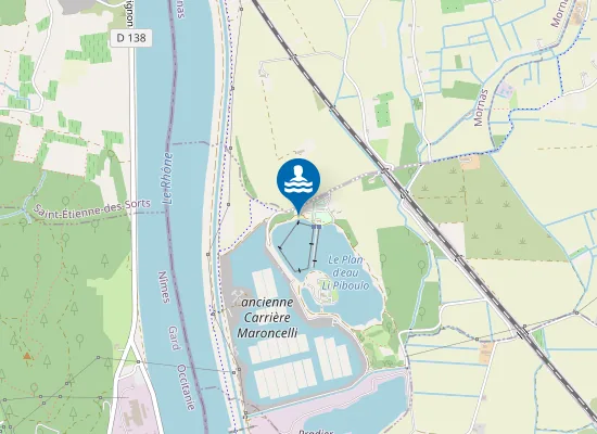 Map of LA PLAGETTE - PLAN D'EAU