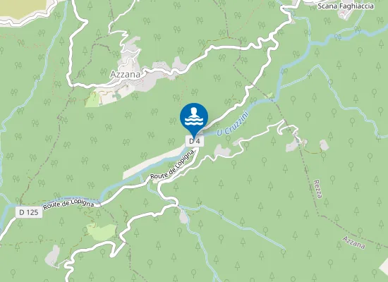 Map of PISCINES PONT D'AZZANA