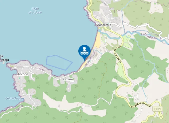 Map of PLAGE DU STAGNONE