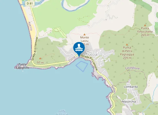 Map of TIUCCIA PLAGE