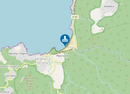 Map of PLAGE DE MARE E SOLE