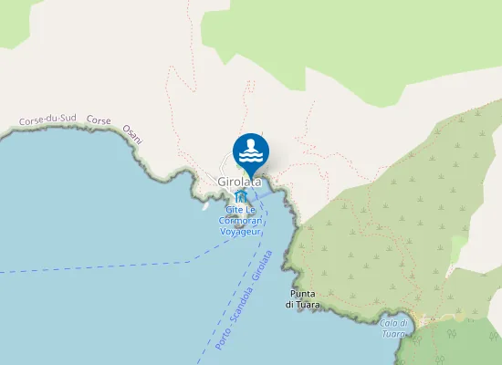 Map of PLAGE DE GHJIRULATU-GIROLATA