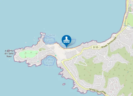 Map of PLAGE DE STAGNOLA