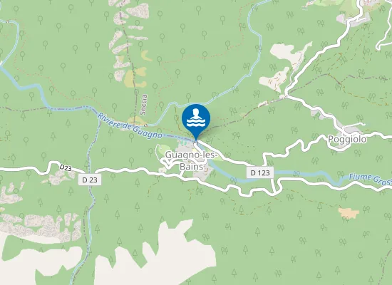 Map of PONT DE GUAGNO LES BAINS