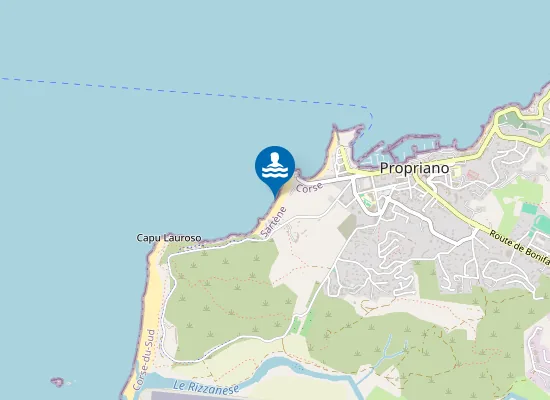 Map of PLAGE DU LIDO (PURRAJA)