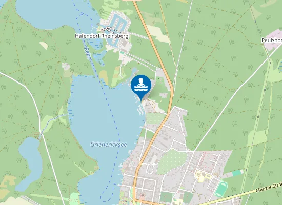 Map of GRIENERICKSEE RHEINSBERG