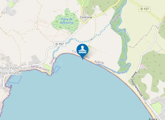 Map of PLAGE DU TARAVO