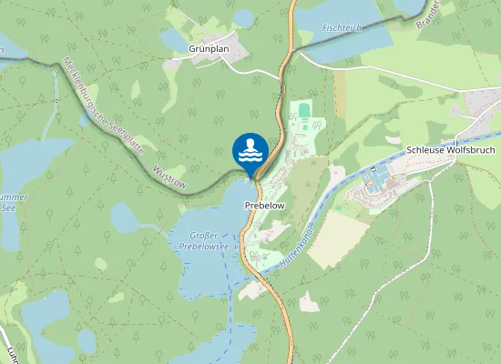 Map of GROSSER PREBELOWSEE KLEINZERLANG